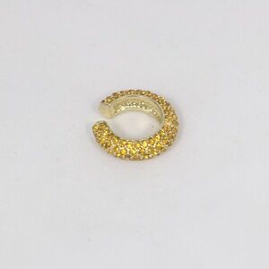 Gold & Gold Stone Huggy Earring